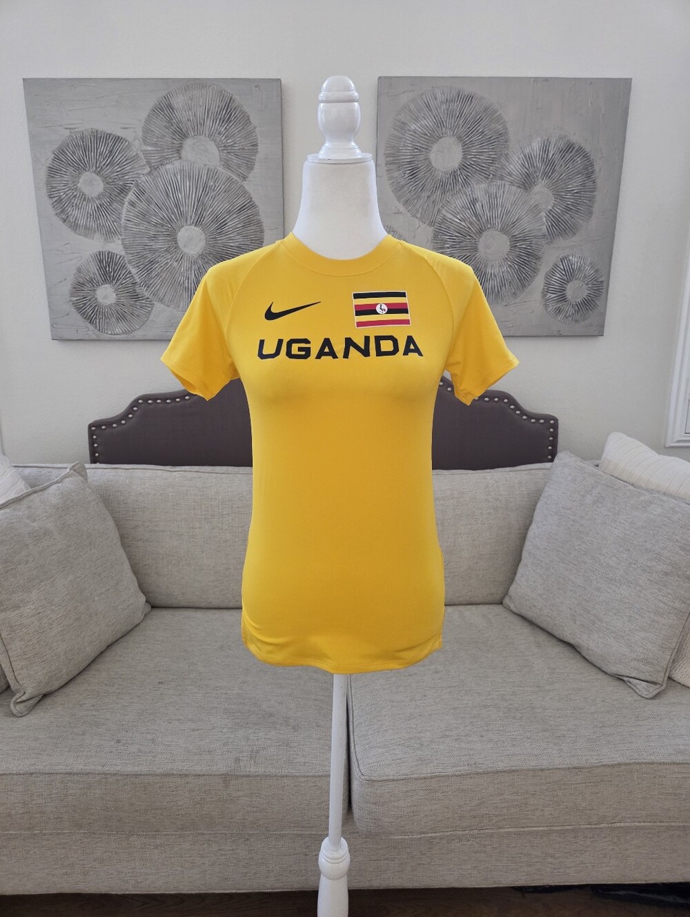 Nike Pro Elite Track & Field Uganda Team Issued T-Shirt Unisex XXS & XS